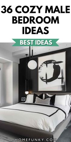 36 Cozy Male Bedroom Ideas: Minimalist Designs Cozy Male Bedroom, Living Room Decor India, Art Bedroom Ideas, Male Bedroom, Male Bedroom Ideas, Bedroom Ideas Pinterest, College Bedroom Apartment, Chic Loft, Gallery Wall Living Room