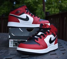 Nike Air Jordan 1 Mid GS 'Chicago Black Toe' 2020 Black-Gym Red-White  554725-069   Youth Size 4Y or Women Size 5.5 Shoes are Pre-owned Only Worn a Few Times Still in Good Condition See Pictures for Details Comes with Original Box Ships same day or next business day Air Jordan 1 Mid Gs, Nike Air Jordan 1 Mid, Air Jordan 1 Mid, Jordan 1 Mid, Nike Air Jordan, Jordan 1, Air Jordans, Nike Air, Athletic Shoes