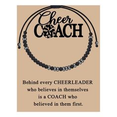 PRICES MAY VARY. Cheer mom gift - Behind every cheerleader who believes in themselves is a coach who believed in them first. Morse code jewelry is made of Obsidian Beads. Hypoallergenic, will not make the wrist green. Simple and elegant appearance, strong but light weight, suitable for daily wear Morse code jewelry is secret message bracelet, a unique and special way to express feelings. It can be given to yourself, family or friends, implicitly encouraging yourself and expressing love to them。 Cheer Coach Gift Ideas, Coach Gifts Soccer, Cheerleading Coach Gifts, Cheer Mom Gifts, Cheer Coach Gifts, Morse Code Jewelry, Secret Message Bracelet, Express Feelings, Cheer Coach