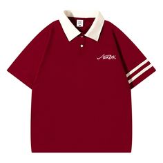 Elevate your casual wardrobe with our sleek and stylish Aoklok Polo Shirt. Crafted from 220g pure cotton, this polo shirt offers a perfect blend of comfort and durability. The right sleeve features two distinctive stripes, adding a sporty touch to the classic design. The simple yet sophisticated Aoklok logo on the upper right corner completes the look with a subtle brand detail. Designed to be slightly fitted, this polo shirt offers a modern silhouette that flatters your shape. For a more relaxe Collared Tops For College In Summer, Collared Tops For Summer College Season, Collared Cotton T-shirt With Letter Print, Collared College Style Tops, Sporty Collared Top With Letter Print, Collared Cotton Tops For College, Casual Collared Tops For College, Sporty Collared Polo Shirt With Letter Print, Sporty Collared T-shirt