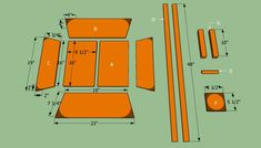 an image of a set of furniture plans for the living room and dining room with measurements