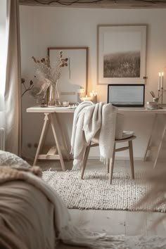 modern cozy Scandinavian Home Office, neutral color palette1 Nordic Home Office, Scandinavian Home Office, Minimalist Cleaning, Home Motivation, Home Office Design Ideas, Cleaning Inspiration, Multipurpose Furniture