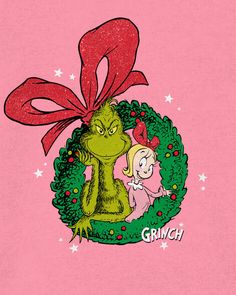 She'll love this festive Grinch pullover to wear on chilly days, designed in a soft cotton blend with a classic print. Baby Grinch Drawing, The Grinch Aesthetic Wallpaper, Grinch Shirt Ideas, Cute Christmas Wallpaper Grinch, Grinch Aesthetic, Desk Things, Grinch Wallpaper, The Grinch Pictures, Pink Grinch