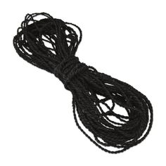 a black rope is shown on a white background