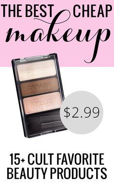 best cheap makeup - click through for 15+ cult-favorite beauty products under $10! #beauty #beautyblogger #drugstoremakeup #drugstore #drugstorebeauty #makeup #makeuplover #makeupjunkie #makeuptutorial Natural Beauty Secrets, Kit Ideas, Elf Cosmetics, Beauty Tips For Face, Up Book