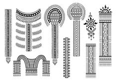 an image of different designs on a white background with black and white lines in the middle