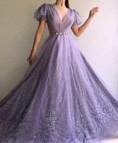 Dreamy Purple TMD Gown – Teuta Matoshi Purple Tulle Party Gown, Purple Tulle Gown For Party, Lavender Gown For Prom Party, Lavender Gown For Prom Season Party, Purple Floor-length Dress For Banquet, Lavender Evening Dress For Prom Party, Purple Tulle Dresses With Sequins, Purple Tulle Evening Dress For Banquet, Lavender Tulle Party Gown