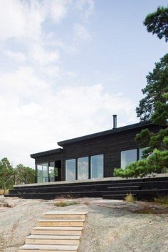 a house with steps leading up to it