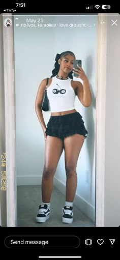 Summer Fits Black Women Girly, Everyday Outfit Ideas Black Women, Pink Details Outfit, Trending Outfits 2024 Summer, Welcome Week Outfits College, Homecoming Week Outfits Hbcu, Concert Outfit Ideas Mini Skirt, Future Concert Outfit Black Women, Outfit Ideas From Fashion Nova