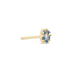 Blue Sapphire and Diamond Flower Stud Colored Gemstones, Expensive Taste, Flower Stud, Diamond Flower, Flower Studs, Up To Date, Gemstone Colors, White Diamond, Blue Sapphire