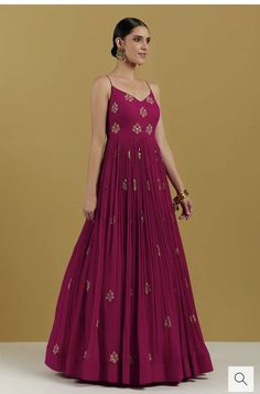 Magenta Anarkali, Anarkali Dress Pattern, Long Kurti Designs