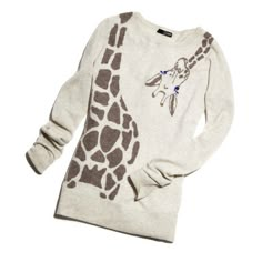 a sweater with a giraffe design on it