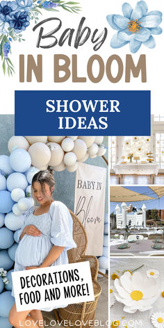 Baby in bloom shower ideas, including decorations, centerpieces, food, and cake. Baby Blooming Baby Shower Ideas, Baby Bloom Shower Ideas, Baby In Bloom Boy Shower Ideas Blue, Baby In Bloom Shower Food Ideas, A Baby Is Blooming Baby Shower Ideas, Baby In Bloom Baby Shower Theme Backdrop, Baby Shower Bloom Theme, Baby Boy Shower Decorations Ideas