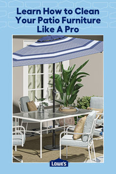 a patio furniture catalog with the title learn how to clean your patio furniture like a pro