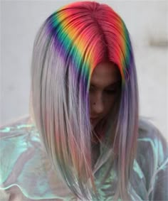 For the Love of Lob: 20 Long-Bob Hairstyles to Inspire You - Hair Cutting - Modern Salon Trendy We Fryzurach, Mermaid Hair Color, Rainbow Hair Color, Multicolored Hair, Hair 2018, Long Bob Hairstyles, Colorful Hair, Artistic Hair, Mermaid Hair