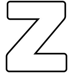 the letter z is shown in black and white