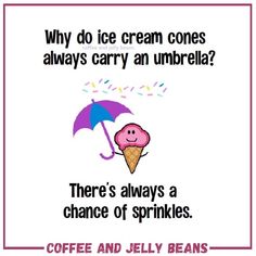 an ice cream cone with the caption coffee and jelly beans, which is also in english