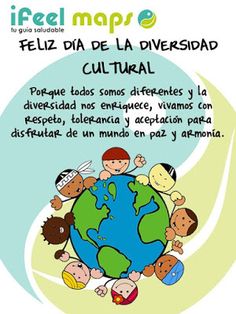 a poster with children around the world on it's back ground, in spanish