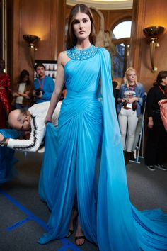 Aquamarine Fashion, Movie Gowns, Henna Dress, Zuhair Murad Couture, Style Royal, Madame Figaro, Backstage Runway, Saree Trends