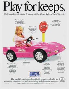 a pink toy car with instructions on how to play for keeps