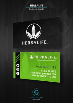 business card design for herblife