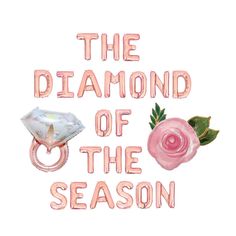 the diamond of the season with pink flowers