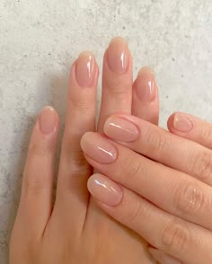 Clear Manicure, Clear Nail Gel, Clear Gel Nails, Hello Nails, Clear Gel, Simple Gel Nails, Casual Nails, Blush Nails, Pretty Gel Nails