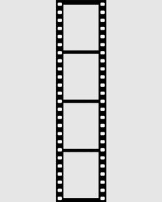 a black and white film strip on a white background