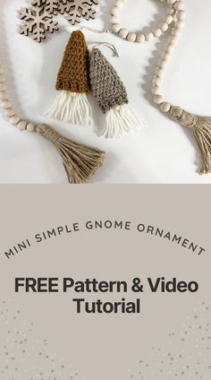 the free pattern and video for this simple snowflake ornament