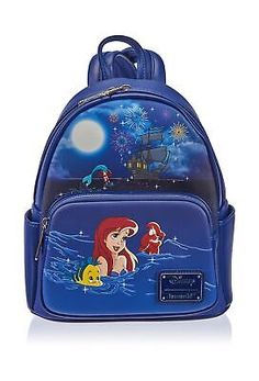 Premium Loungefly Disney Little Mermaid Fireworks Mini Backpack One Size Multi, Women's Bags Mermaid Backpack, Disney Bags Backpacks, Mermaid Bag, Accessoires Barbie, The Little Mermaid Ariel, Disney The Little Mermaid, Little Mermaid Ariel, Mini Mochila, Disney Handbags