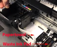 the inside of a printer that is being removed