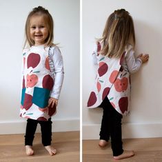 Toddler Crossback Apron With Apple Pattern | Etsy Apples And Bananas, Crossback Apron, Toddler Projects, Apron Pinafore, Japanese Apron, Toddler Apron, Cross Back Apron, Pinafore Apron, Childrens Aprons