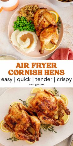 air fryer cornish hens are easy and quick tender crispy for the whole family