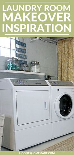 a washer and dryer sitting next to each other