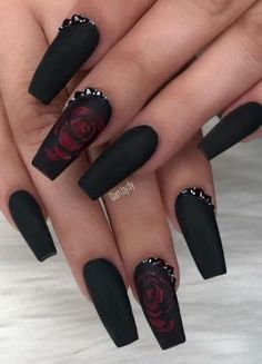 #nails #nailart #nailsoftheday #nailsofinstagram #naildesign #nail2inspire #nailfashion #nailfluencer #goldsticker #gelnails#nailsinspo Maroon Nail Designs, Black Acrylic Nail Designs, Acrylic Nails Stiletto, Maroon Nails, Black Acrylic Nails, Formal Nails, Red Acrylic Nails, Work Nails