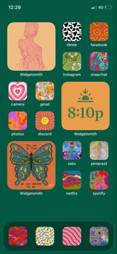 an iphone screen with many different pictures on it and the words,'810p '