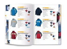 an open book showing different types of jackets