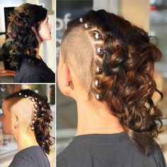 Shaved Side Formal Hairstyles, Side Shave Formal Hairstyles, Side Shave Updo, Hairstyles For Half Shaved Heads, Wedding Hairstyles For Shaved Sides, Wedding Hairstyles Shaved Sides, Shaved Side Wedding Hairstyles, Undercut Formal Hairstyles, Hairstyles For Shaved Sides