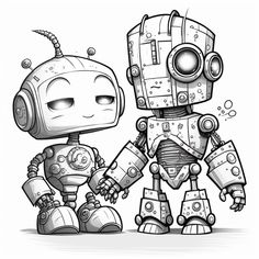 Coloring Pages Funny, Spartan Tattoo, Kid Coloring Page, Robot Illustration, Online Coloring Pages, Robot Art, Creative Activities