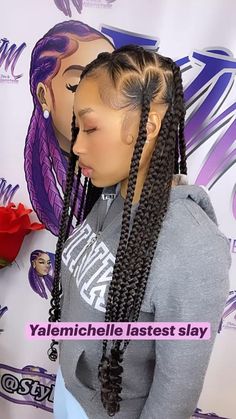 Yalemichelle lastest slay | Cute braided hairstyles, Cute box braids hairstyles, Big box braids hairstyles Style Knotless Braids, Braids Heart, Locs Wigs, Prom Braided Hairstyles, Braided Hairstyles For Prom, Hair Content, Cool Hair Styles, School 2021