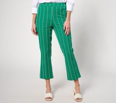 Ooh, baby! With a smaller scale boot-cut leg, a cute cropped length, and pull-on ease, these 24/7 Stretch pants from Isaac Mizrahi will be the bottoms you can't bear to be without. From Isaac Mizrahi Live!TM. Bootcut Pants, Isaac Mizrahi, Crop Pants, Stretch Pants, Cropped Pants, Boot Cut, Size 16, Things To Sell, Clothes For Women