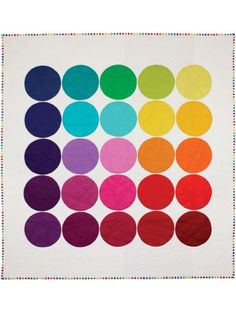 a multicolored circle pattern on a white background