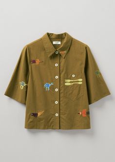 Embroider Shirt, Stile Hippie Chic, Toast Clothing, Art Professor, Simple Clothing, Cotton Shirts, Soft Grunge, Hippie Chic