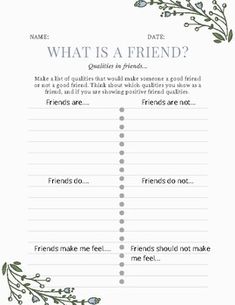 a printable friend request for friends