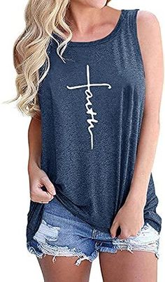 Stylish Tank Tops, Stylish Letters, Summer Tank Tops, Tank Top Camisole, Womens Tunics