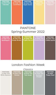 the pantone spring summer 2012 color scheme