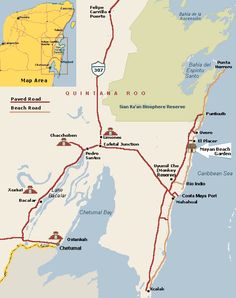 a map of the outer north coast with major roads and towns in red, yellow and green