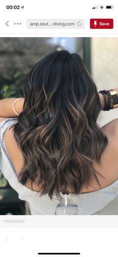 #makeupideasmorenas Brunette Hair Color With Highlights, Brunette Balayage Hair, Brown Hair Balayage, Brown Blonde Hair, Ombre Hair Color, Hair Color Balayage, Hair Inspiration Color, Hair Color For Black Hair