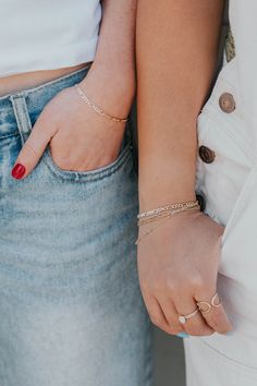 One of you apologizes for everything. The other one takes zero shit. Opposites attract and we're here for it! Bracelet is adjustable from 6.5 - 7". Available in Mixed Metal. Shop our complete Friendship Collection. Handmade in Eau Claire, WI. Our jewelry is handmade so each piece will be unique and may vary slightly from what is pictured. Stackable Bangle Friendship Bracelets, Minimalist Everyday Friendship Bracelets, Modern Everyday Metal Paperclip Bracelet, Adjustable Chain Name Bracelet For Friendship, Dainty Everyday Friendship Bracelets, Adjustable Paperclip Bangle Bracelet For Everyday, Adjustable Everyday Paperclip Bangle Bracelet, Trendy Adjustable Hypoallergenic Paperclip Bracelet, Everyday Braided Bangle Bracelet