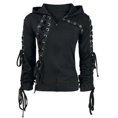 Gothic Punk Women Hoodies Lace up Hooded Long Sleeve Casual Harajuku Darkness Autumn winter Goth Black Sweatshirt Plus Size Shipping from the US. Easy 30 day return policy, 100% cotton, Double-needle neck, sleeves and hem; Roomy Unisex Fit. Grunge Hooded Sweatshirt For Winter, Winter Hooded Grunge Sweatshirt, Grunge Long Sleeve Halloween Hoodie, Winter Grunge Hooded Sweatshirt, Grunge Sweatshirt With Drawstring Hood For Fall, Grunge Long Sleeve Hoodie For Fall, Edgy Black Sweatshirt For Alternative Fashion, Punk Style Sweatshirt For Fall, Black Punk Hooded Sweatshirt